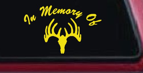 In Memory Of Big Buck Hunting Car or Truck Window Decal Sticker