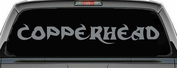 Copperhead Biker Car or Truck Window Decal Sticker
