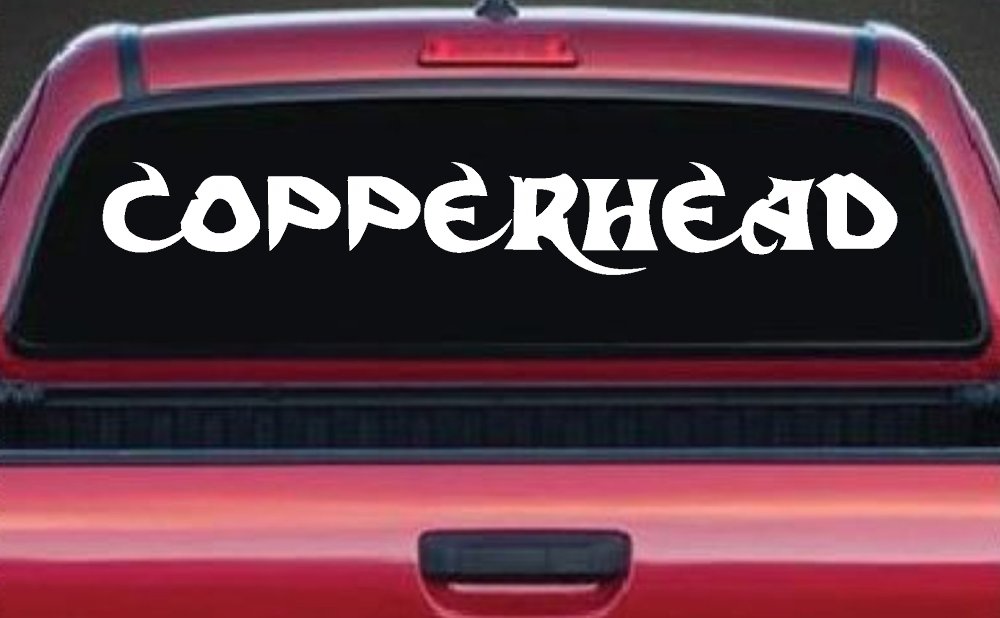 Copperhead Biker Car or Truck Window Decal Sticker