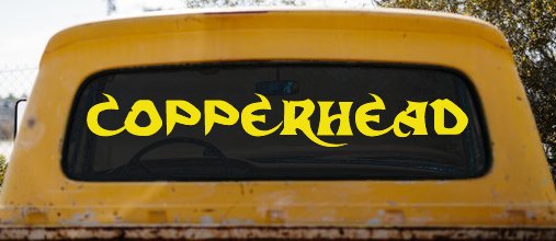 Copperhead Biker Car or Truck Window Decal Sticker