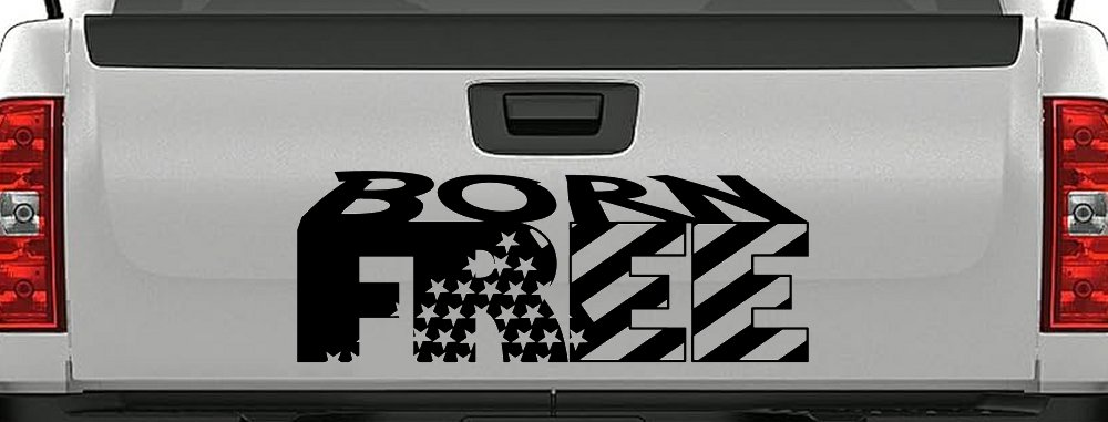 Born Free American Flag Freedom Car or Truck Window Decal Sticker