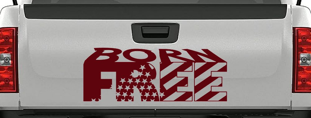 Born Free American Flag Freedom Car or Truck Window Decal Sticker