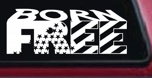 Born Free American Flag Freedom Car or Truck Window Decal Sticker