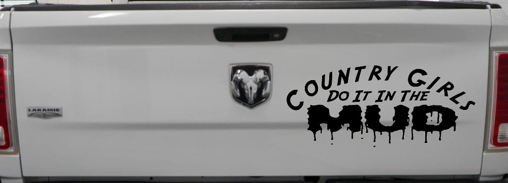 Country Girls Do It In the Mud Funny Off Road Car or Truck Window Decal Sticker