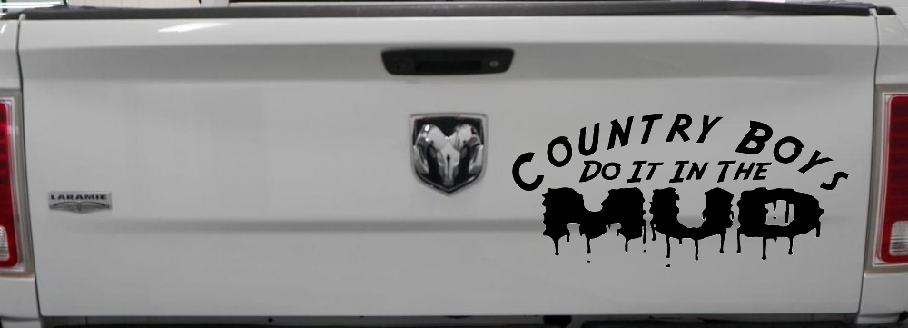 Country Boys Do It In the Mud Funny Off Road Car or Truck Window Decal Sticker