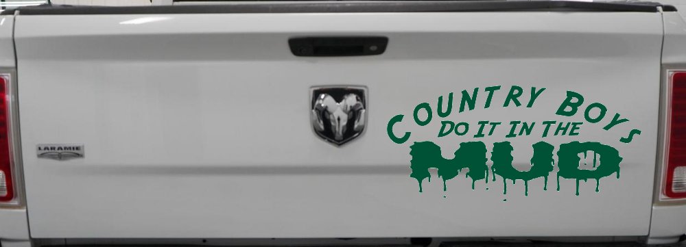 Country Boys Do It In the Mud Funny Off Road Car or Truck Window Decal Sticker