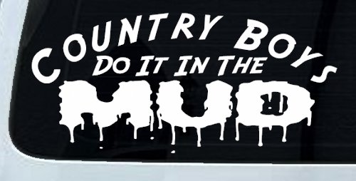 Country Boys Do It In the Mud Funny Off Road Car or Truck Window Decal Sticker