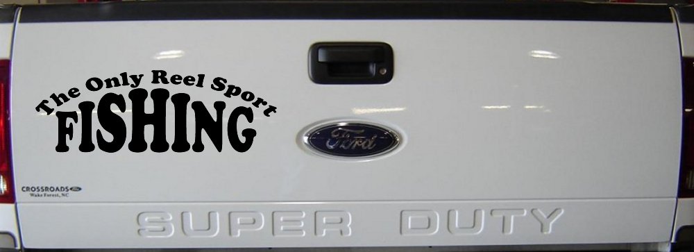 The Only Reel Sport Fishing Car or Truck Window Decal Sticker (Black)