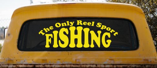 The Only Reel Sport Fishing Car or Truck Window Decal Sticker