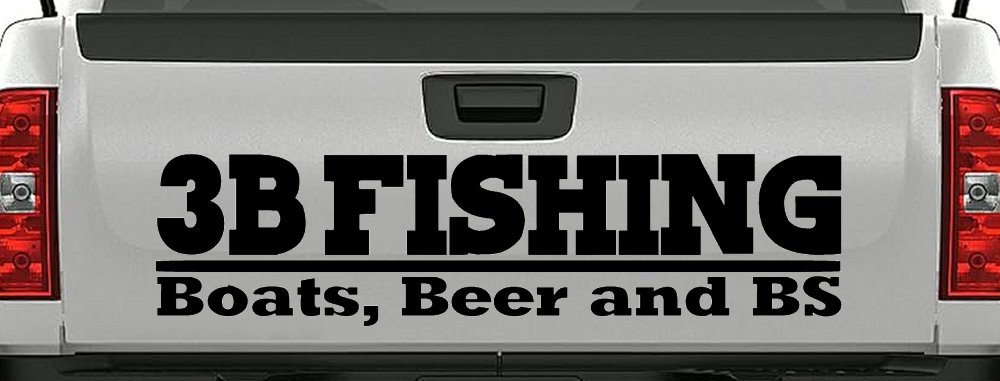 Boats Beer and BS Fishing Car or Truck Window Decal Sticker (Black)