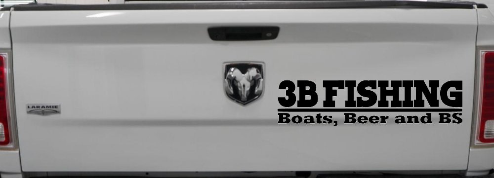 Boats Beer and BS Fishing Car or Truck Window Decal Sticker (Black)
