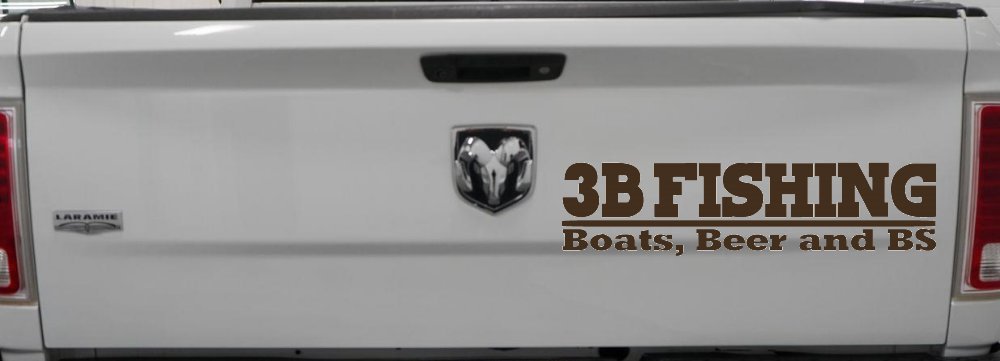 Boats Beer and BS Fishing Car or Truck Window Decal Sticker (Brown)