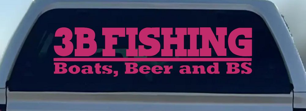 Boats Beer and BS Fishing Car or Truck Window Decal Sticker (Hot Pink)