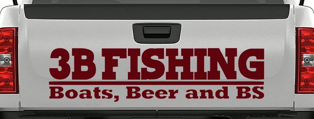 Boats Beer and BS Fishing Car or Truck Window Decal Sticker (Purple Red)