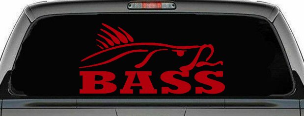 Bass Fishing Car or Truck Window Decal Sticker
