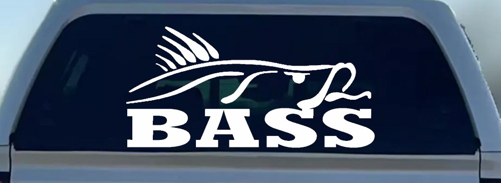 Bass Fishing Car or Truck Window Decal Sticker
