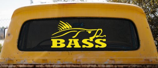 Bass Fishing Car or Truck Window Decal Sticker