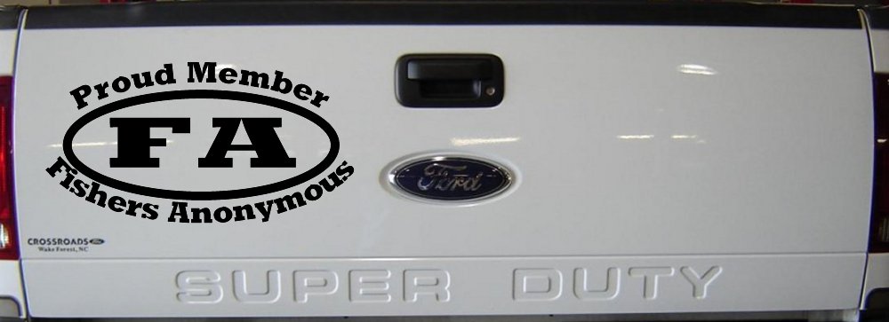 Proud Member Fishers Anonymous Funny Fishing Car or Truck Window Decal Sticker