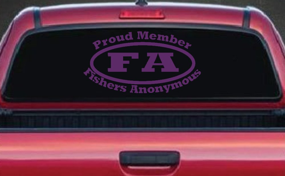 Proud Member Fishers Anonymous Funny Fishing Car or Truck Window Decal Sticker