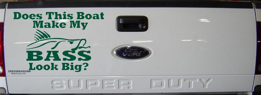Does This Boat Make My Bass Look Big Funny Fishing Car or Truck Window Decal Sticker (Dark Green)