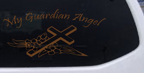 My Guardian Angel Christian Car or Truck Window Decal Sticker (Copper)