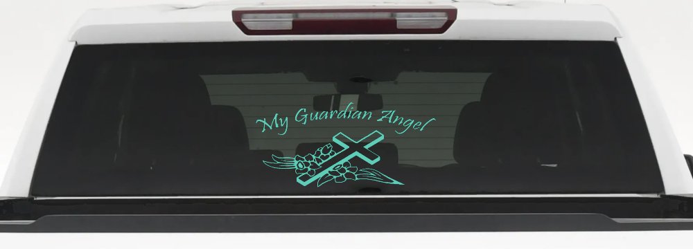 My Guardian Angel Christian Car or Truck Window Decal Sticker (Mint)