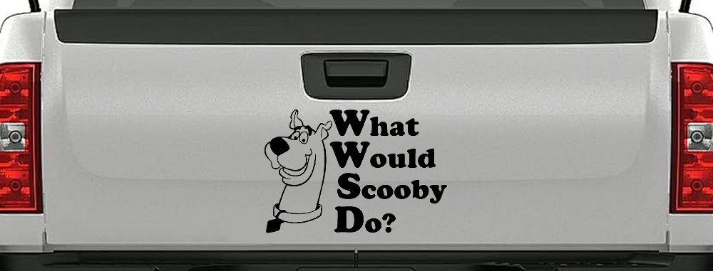 What Would Scooby Do Car Truck Window Decal Vinyl Sticker Cartoons (Black)
