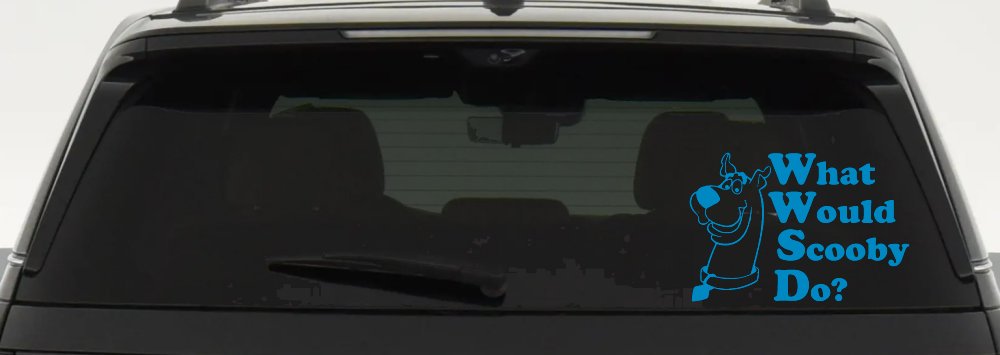 What Would Scooby Do Cartoons Car or Truck Window Decal Sticker (Blue)