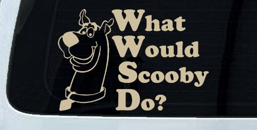 What Would Scooby Do Cartoons Car or Truck Window Decal Sticker (Desert Sand)
