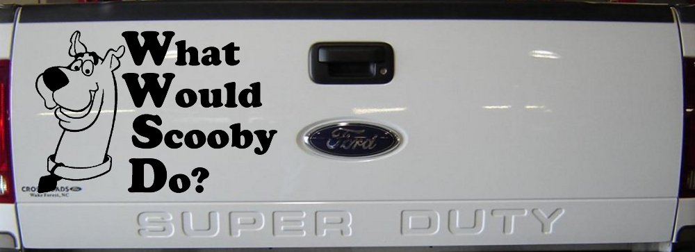 What Would Scooby Do Cartoons Car or Truck Window Decal Sticker