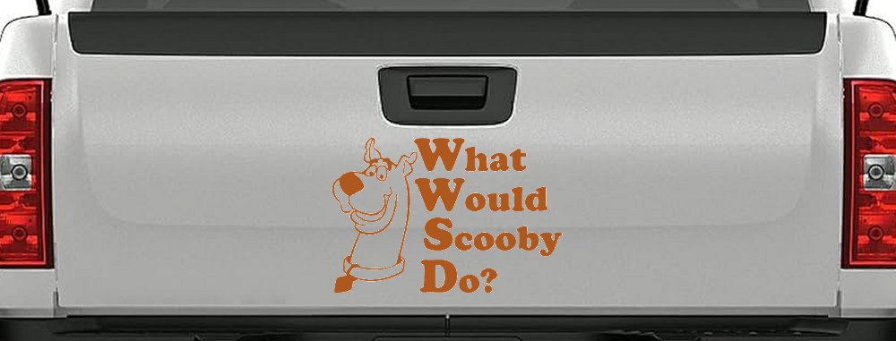 What Would Scooby Do Cartoons Car or Truck Window Decal Sticker (Nut Brown)