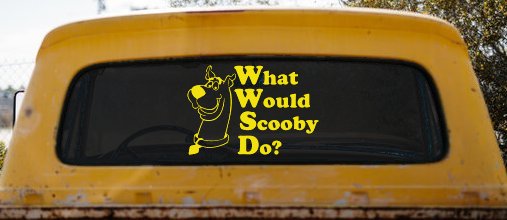 What Would Scooby Do Cartoons Car or Truck Window Decal Sticker