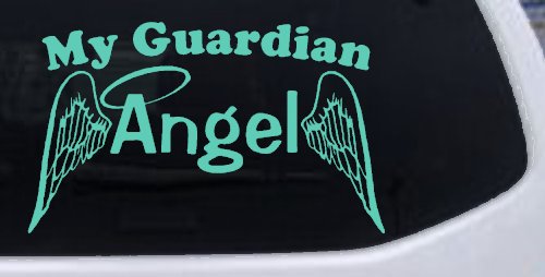 My Guardian Angel With Wings Christian Car or Truck Window Decal Sticker (Mint)