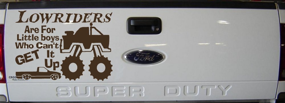 Lowriders can't get it up Off Road Decal Off Road Car or Truck Window Decal Sticker