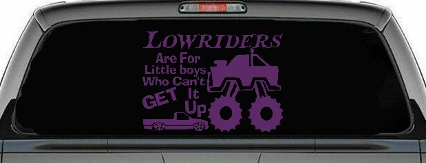 Lowriders can't get it up Off Road Decal Off Road Car or Truck Window Decal Sticker