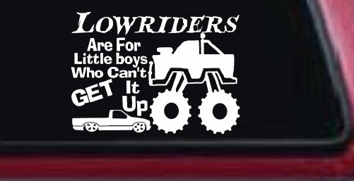 Lowriders can't get it up Off Road Decal Off Road Car or Truck Window Decal Sticker