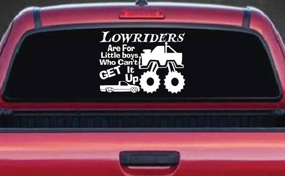Lowriders can't get it up Off Road Decal Off Road Car or Truck Window Decal Sticker