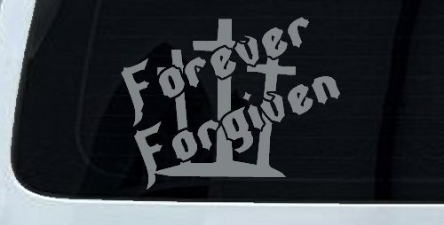 Forever Forgiven 3 Crosses Christian Car or Truck Window Decal Sticker