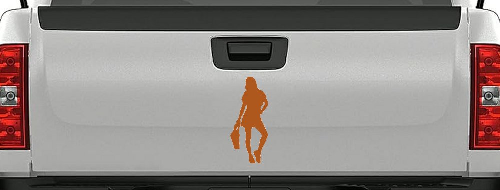 Girl Woman Shopping Car or Truck Window Decal Sticker