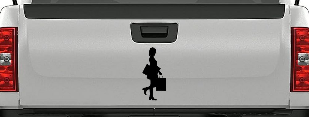 Girl Woman Shopping Car or Truck Window Decal Sticker