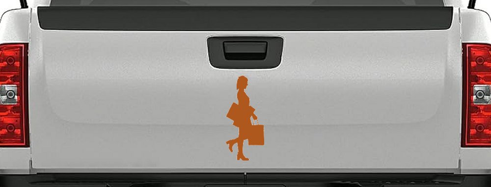 Girl Woman Shopping Car or Truck Window Decal Sticker