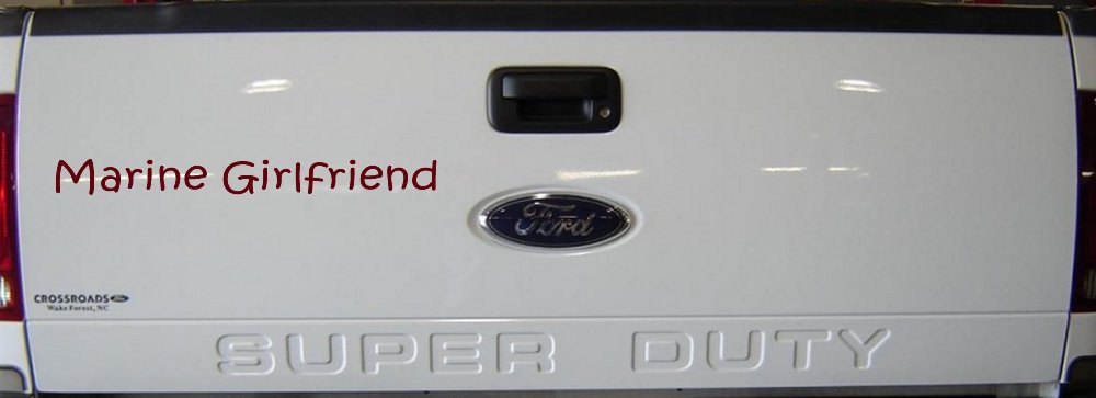 Marine Girlfriend Military Car or Truck Window Decal Sticker (Purple Red)