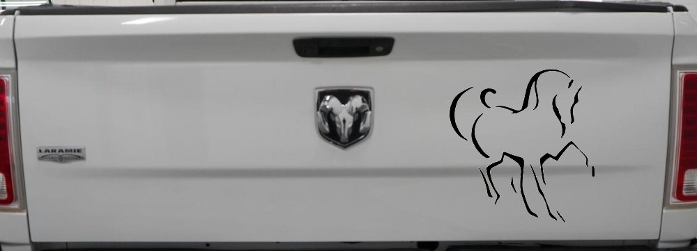 Tribal Horse Car or Truck Window Decal Sticker (Black)