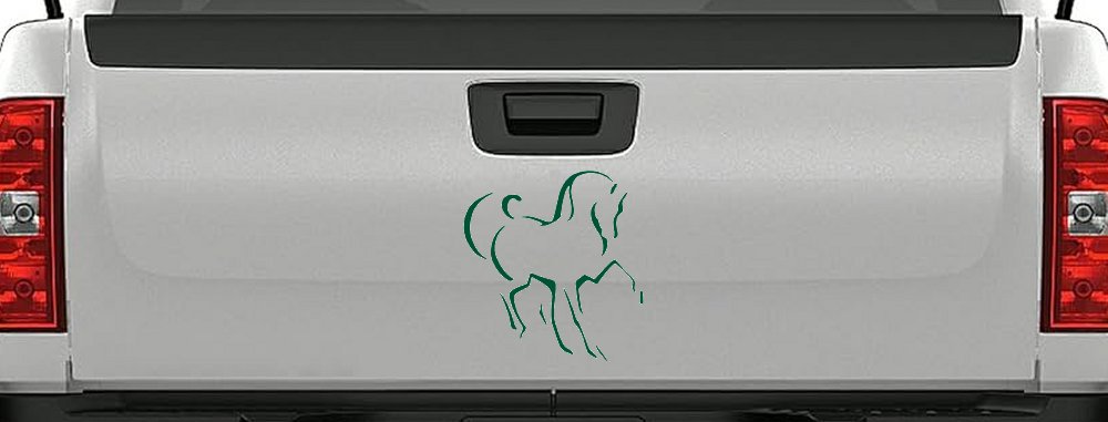 Tribal Horse Car or Truck Window Decal Sticker (Dark Green)