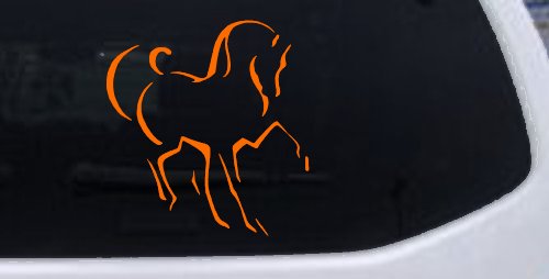 Tribal Horse Car or Truck Window Decal Sticker (Orange)