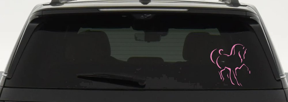 Tribal Horse Car or Truck Window Decal Sticker (Pink)