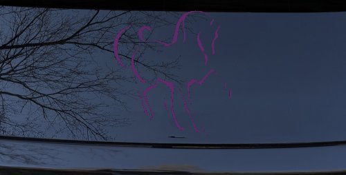 Tribal Horse Car or Truck Window Decal Sticker (Violet)
