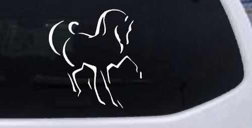 Tribal Horse Car or Truck Window Decal Sticker (White)