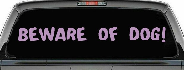 Beware Of Dog Car or Truck Window Decal Sticker