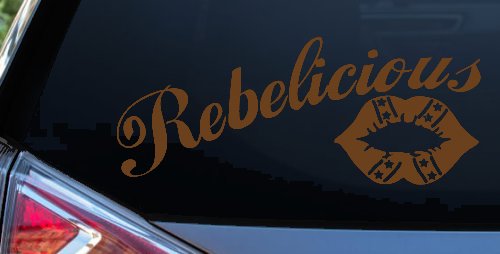 Rebelicious Dixie Lips Car or Truck Window Decal Sticker
